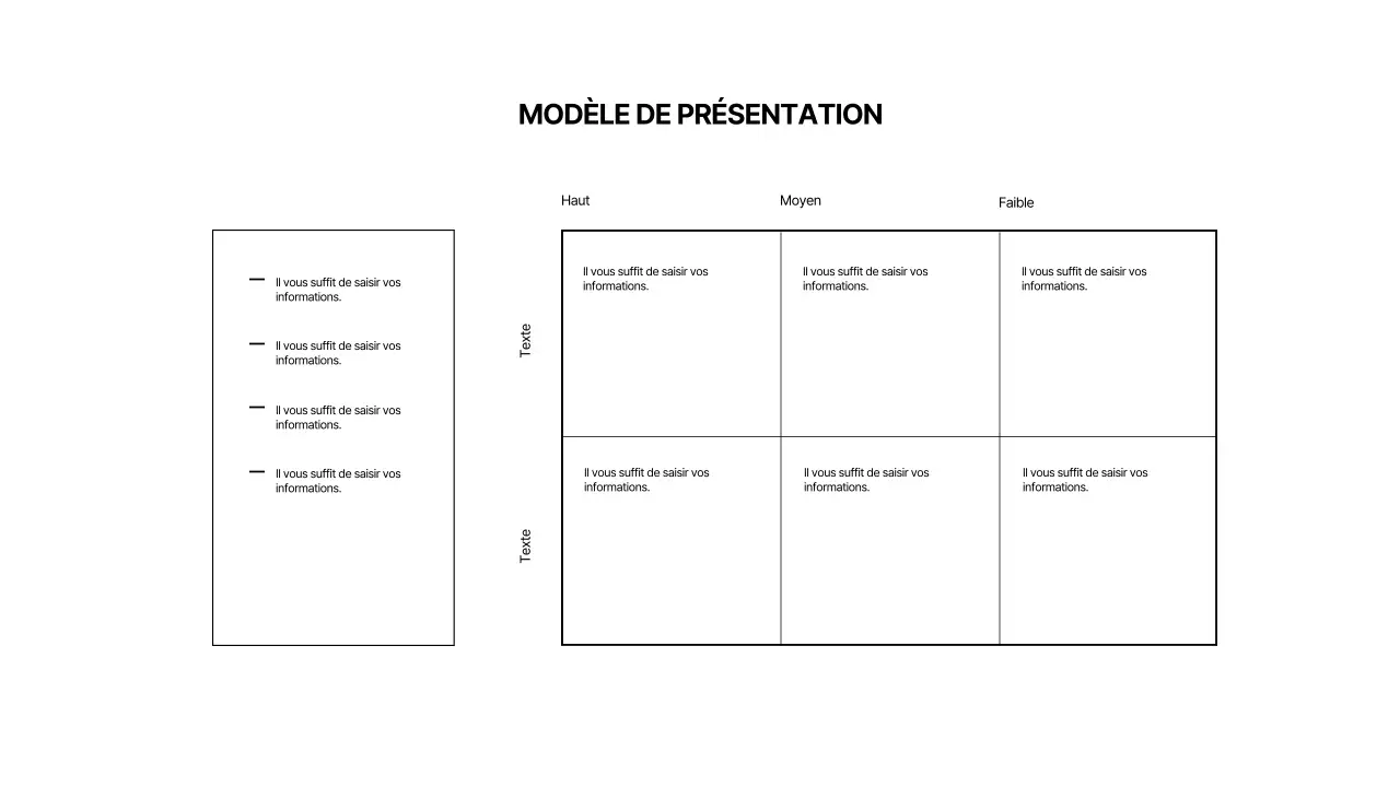 Formes noires simples