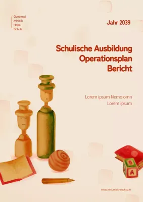 Schulzeugnis mit roter Illustration Konzept