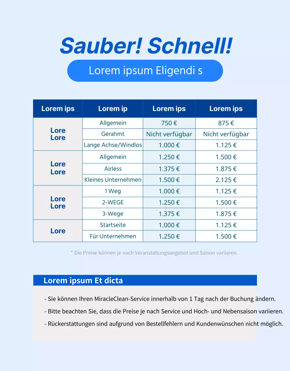 Blauer, sauberer und professioneller Reinigungsservice für Klimaanlagen (Detailseite)