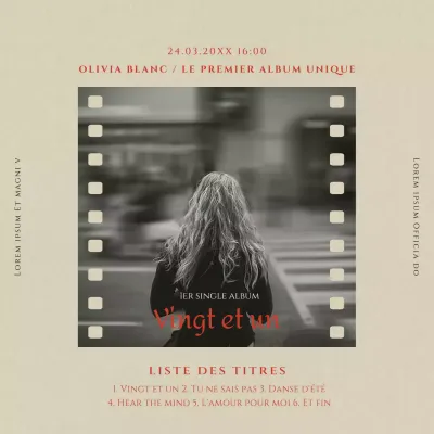 Promotion de l'album unique Idol dans les tons beige et rouge