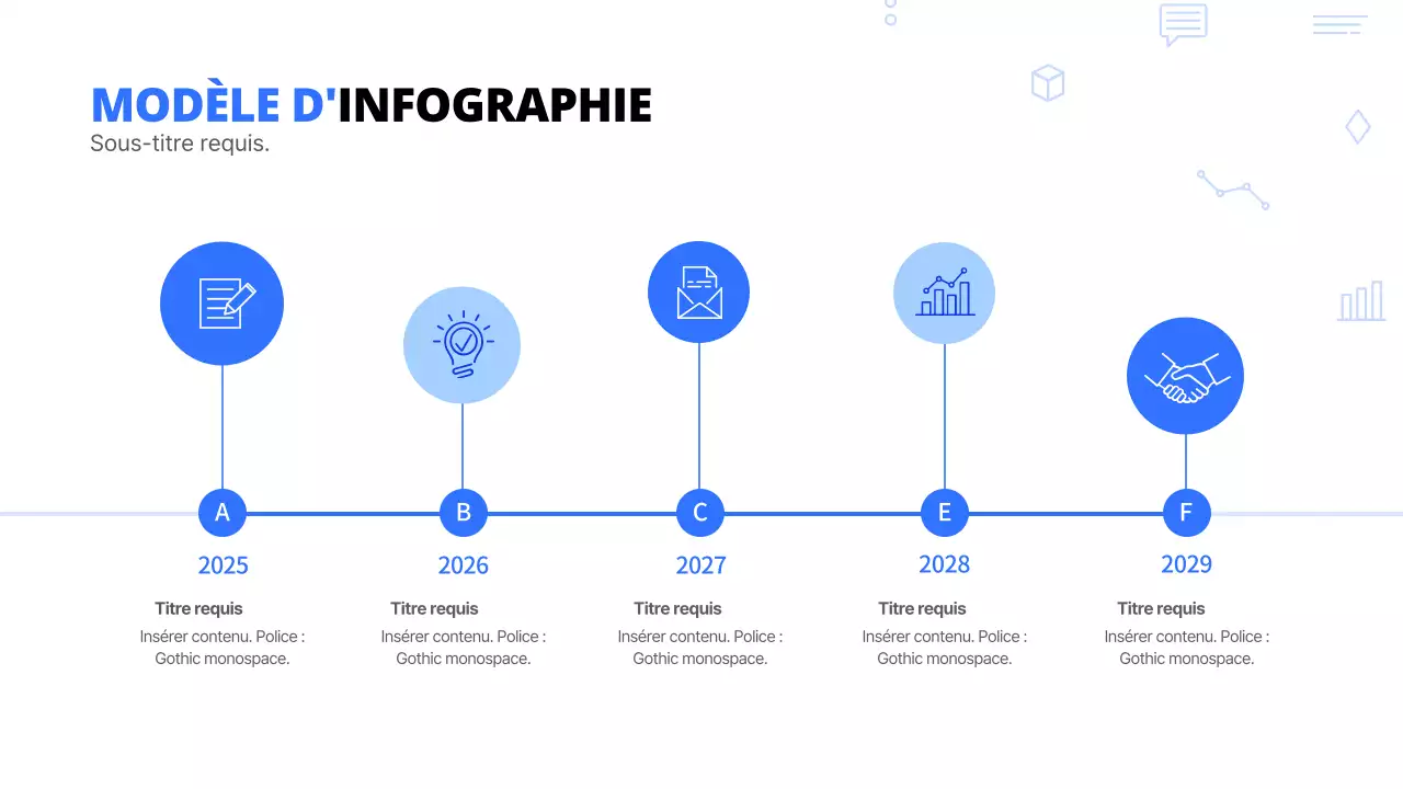 Blue Tone Clean Timeline Infographic Business Template