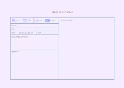 Lila Icon Einfaches Review-Tagebuch