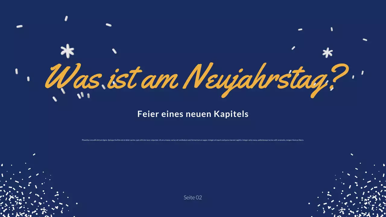 Navy Festliche Neujahrs-Rückblicks-Präsentation
