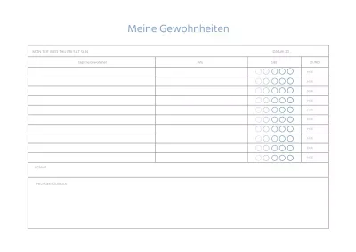 Blue Lines Einfacher Planer