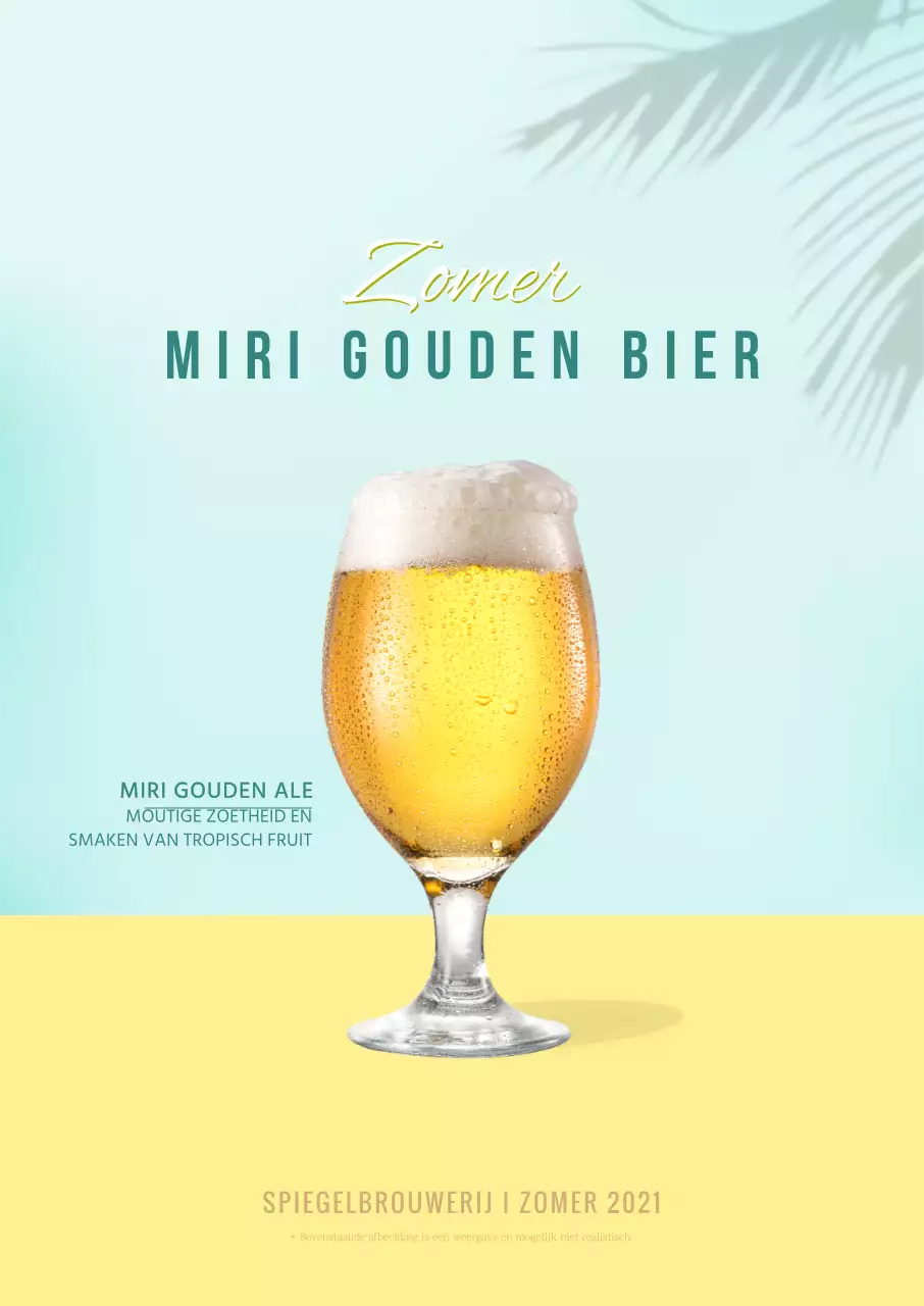 Eenvoudige Craft Beer Portret Poster