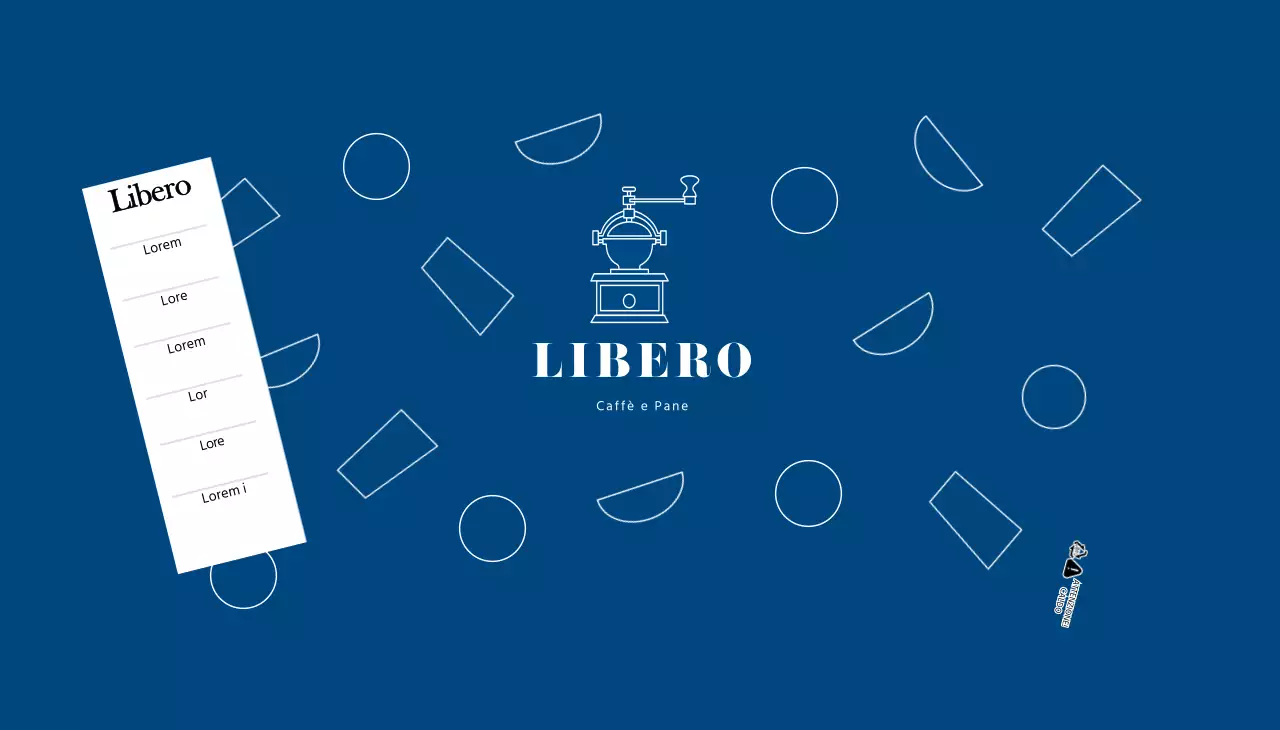 Bicchieri di carta da caffè moderni con motivo blu