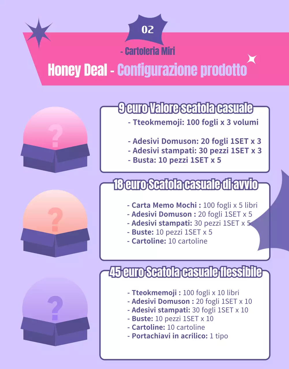 Disegnare eventi casuali evidenziando sfere rotonde rosa e viola