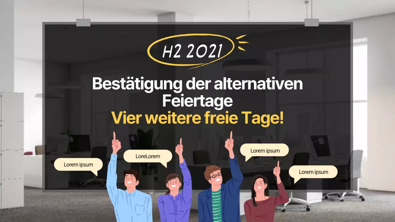 Alternative Urlaubsankündigungen mit Fotos und Illustrationen in Schwarz und Gelb