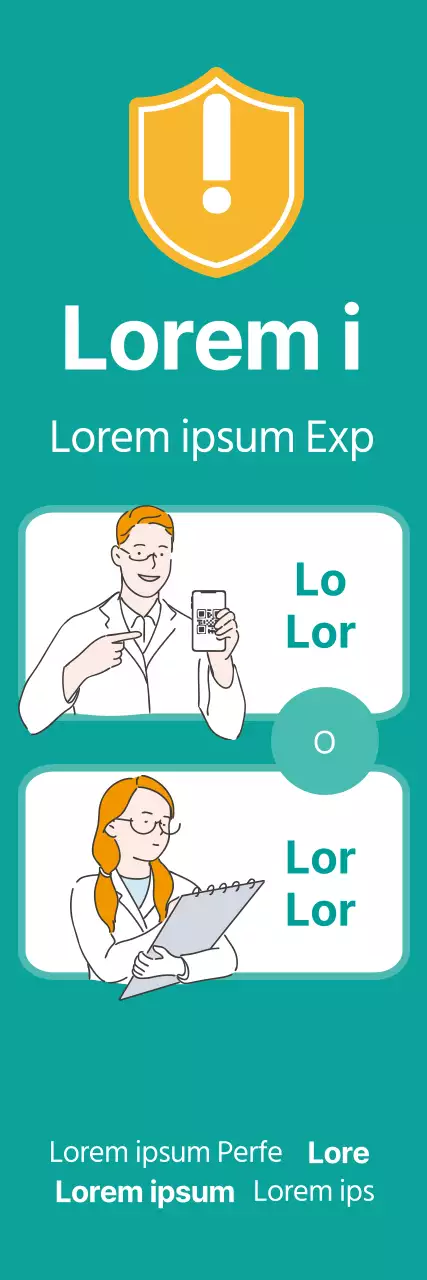 Etichette illustrate blu per la registrazione del coronavirus