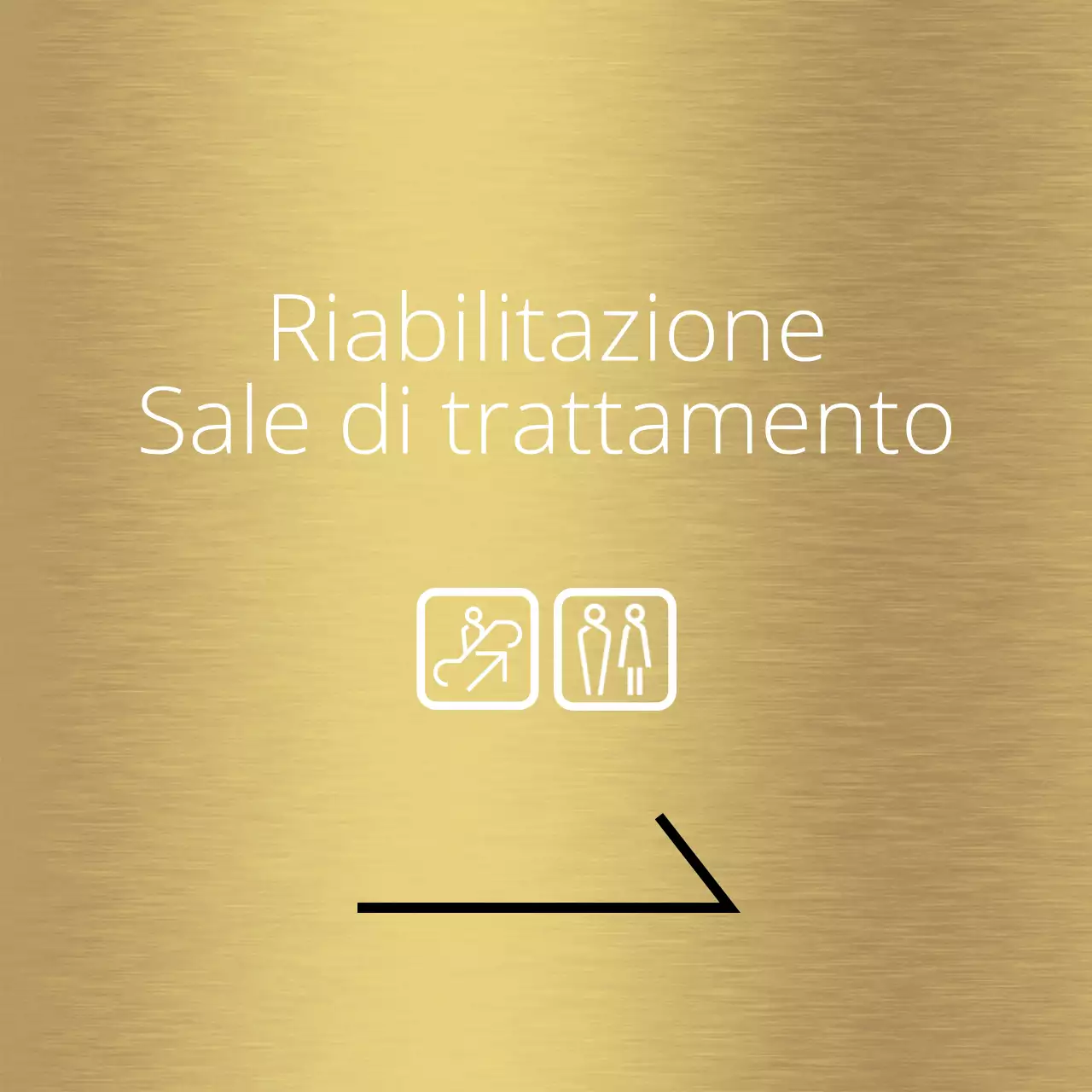 Design semplice della guida ai luoghi con linee bianche e nomi di luoghi ospedalieri