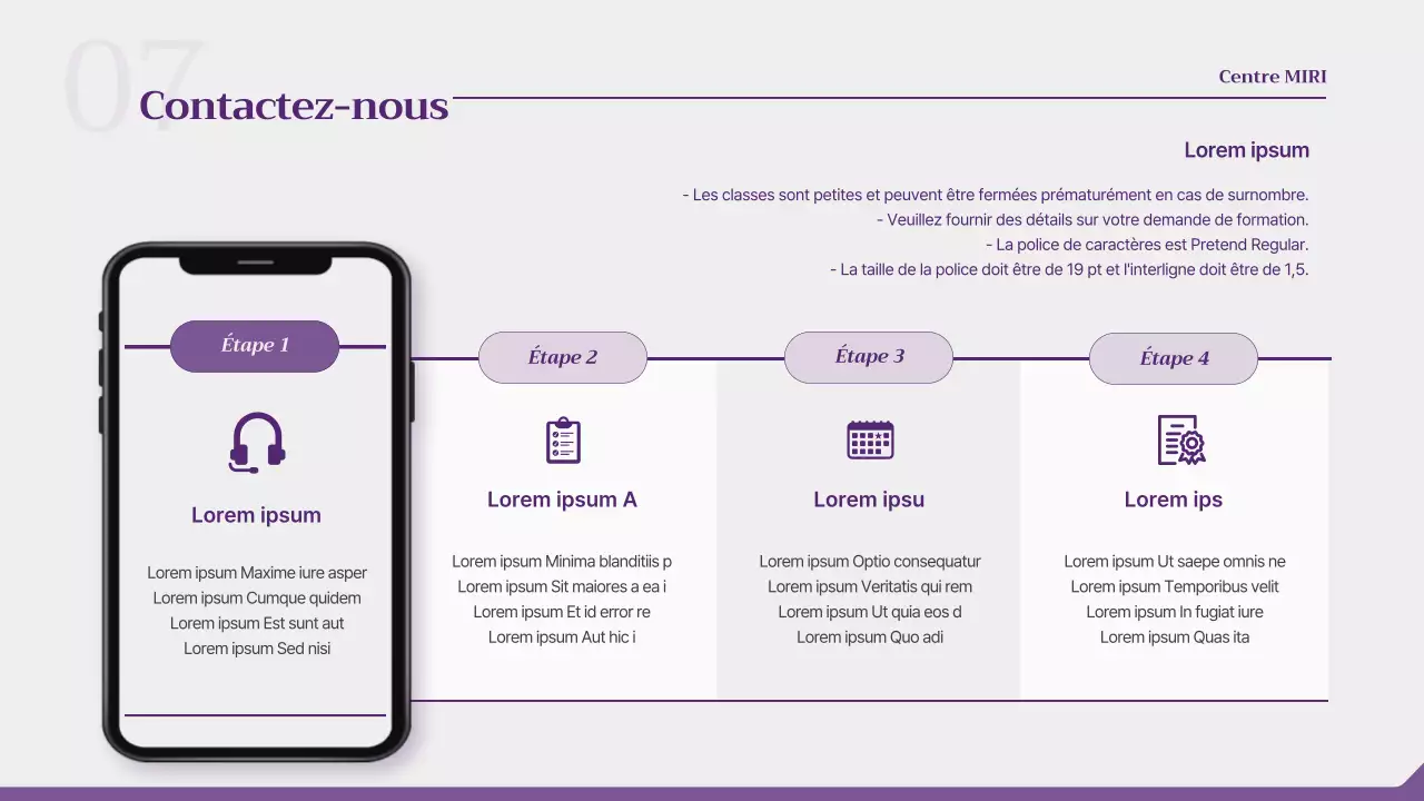 Proposition d'un atelier d'une journée en violet