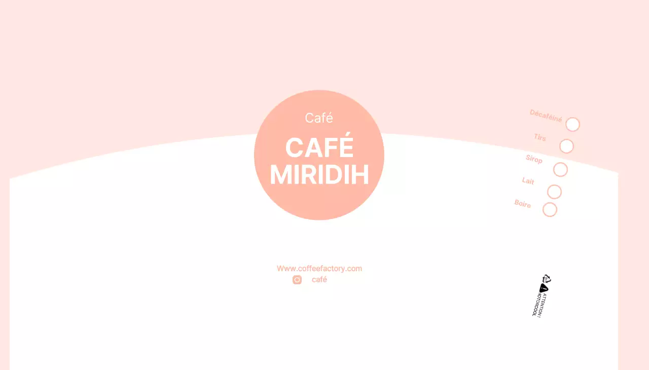 Gobelets en papier rose simple cafe