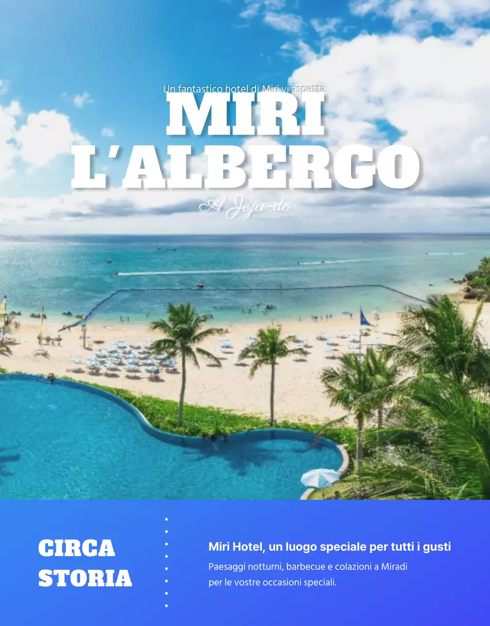 Dettagli degli hotel in blu