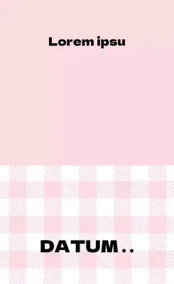 Rosa karierte Küchenetiketten