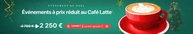 Publicité pour le café photo Noël vert d'hiver