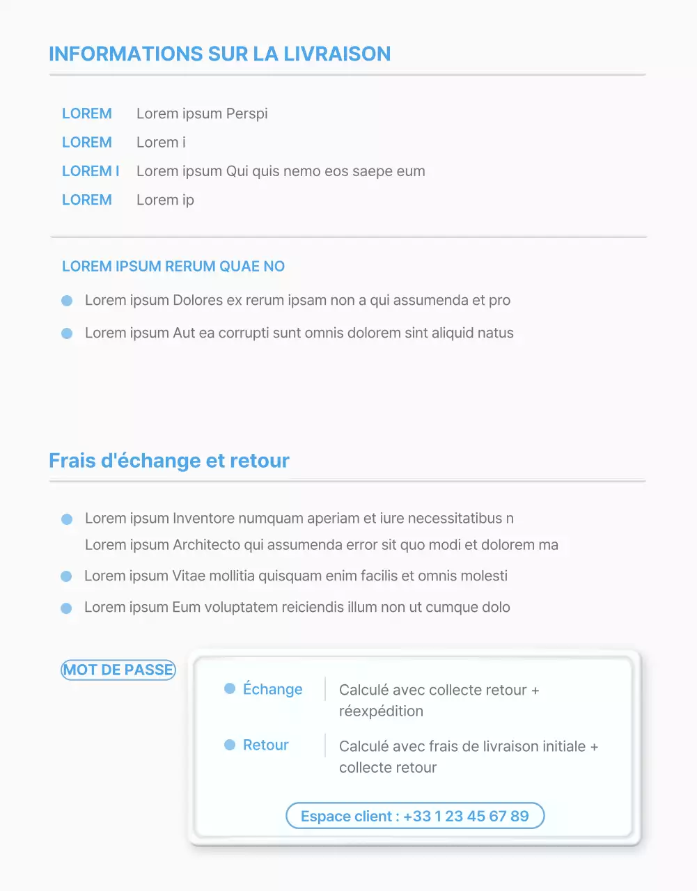 Comment utiliser le style bleu clair par défaut pour les centres commerciaux ?