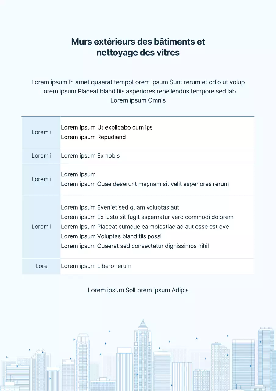 Instructions pour le nettoyage des bâtiments bleus