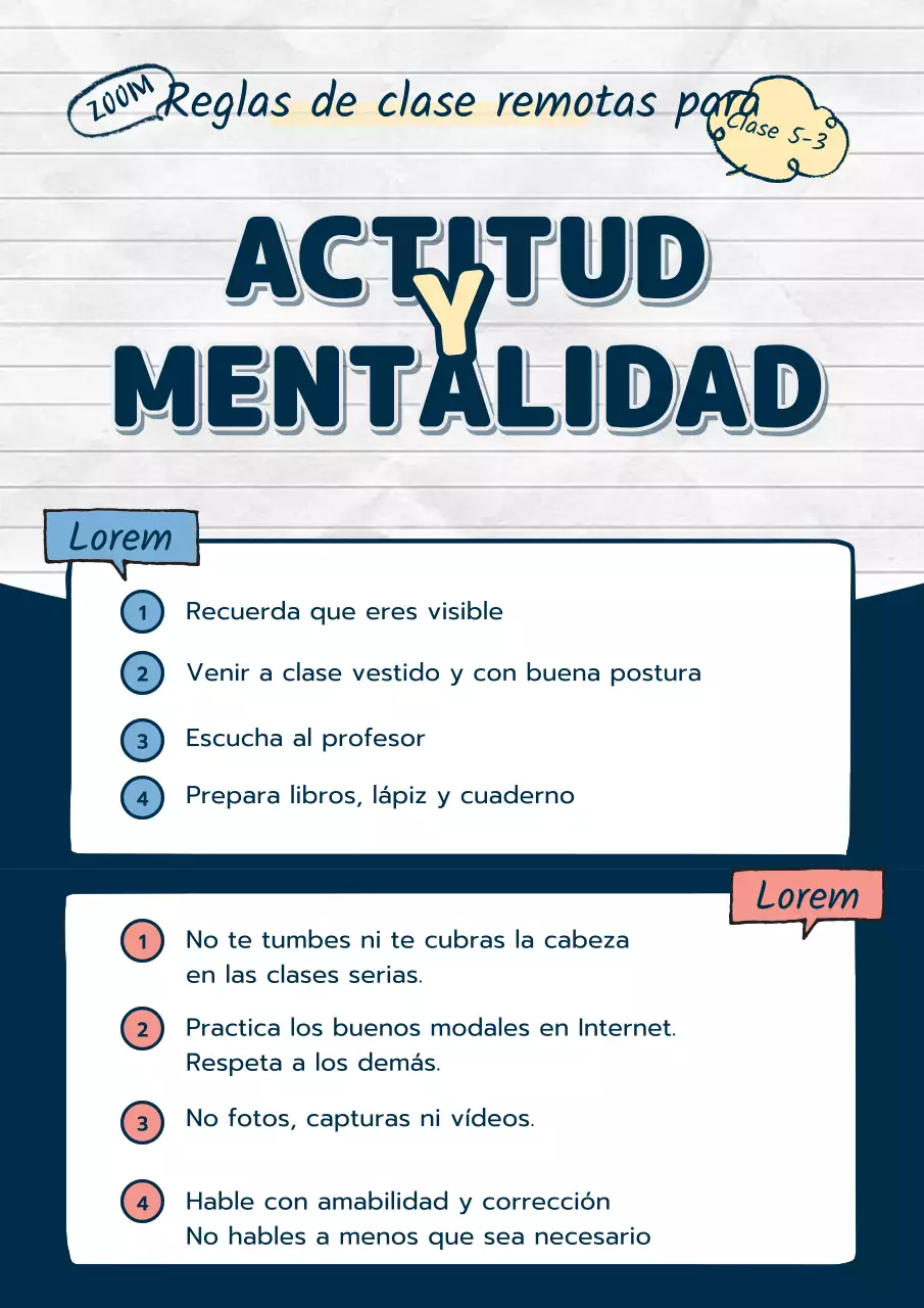 Cuaderno azul marinoEscrituraBurbujas conceptualesEducaciónTema