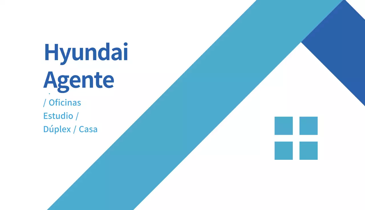 Azul simple ilustración agente inmobiliario