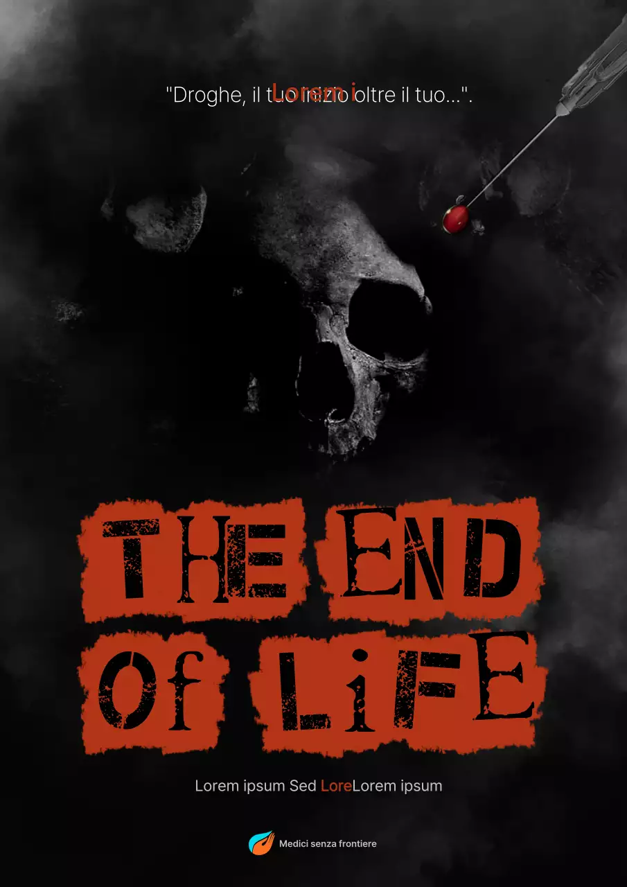 Un semplice post di campagna antidroga in rosso e nero