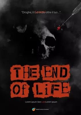 Un semplice post di campagna antidroga in rosso e nero