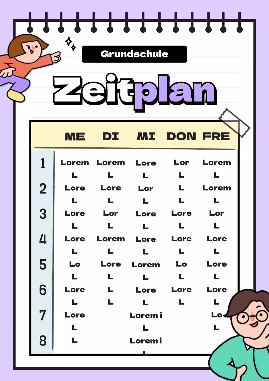 Stundenplan der Schule 04