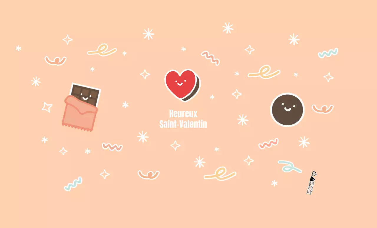 Gobelets en papier en forme de chocolat pour la Saint-Valentin