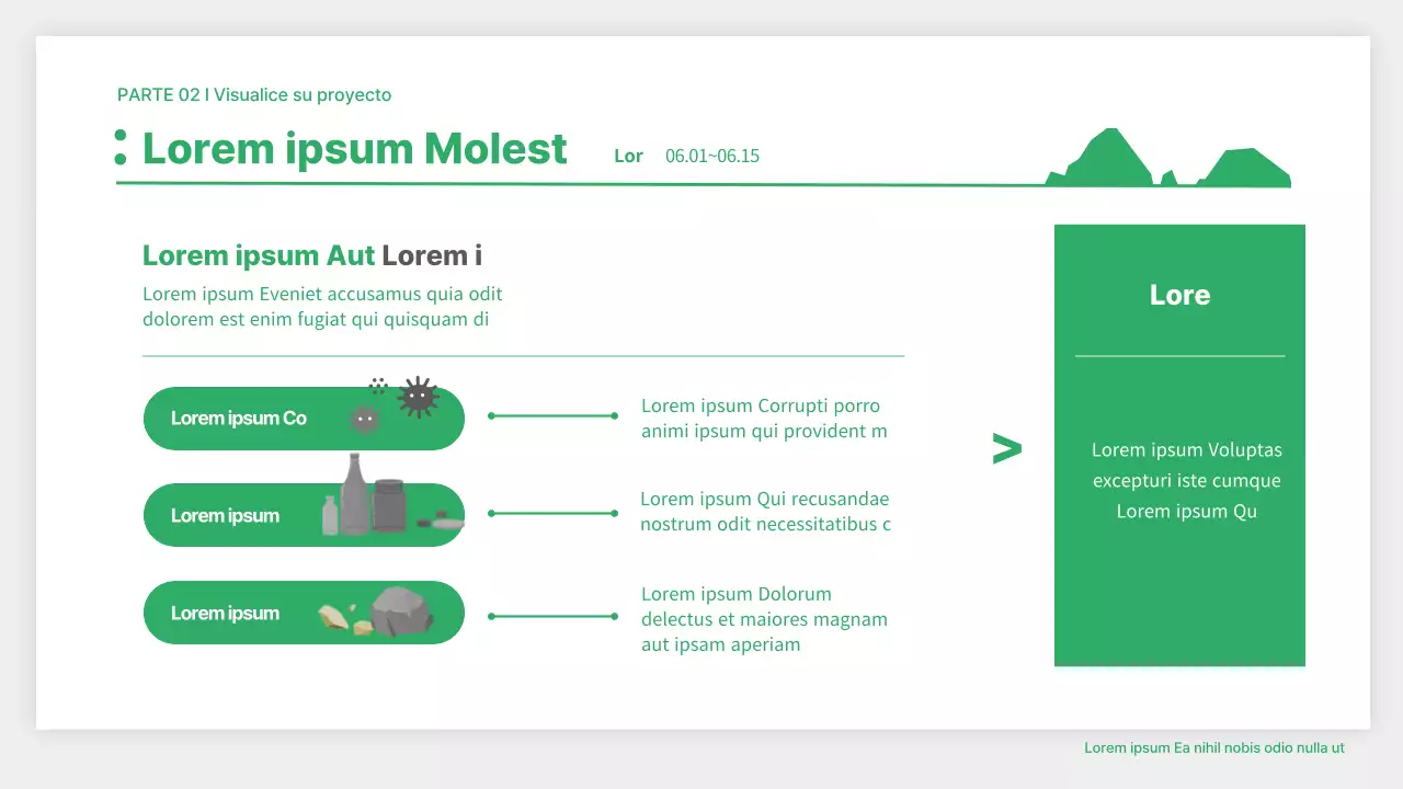 Lanzamiento de proyecto de financiación de startups en blanco y verde