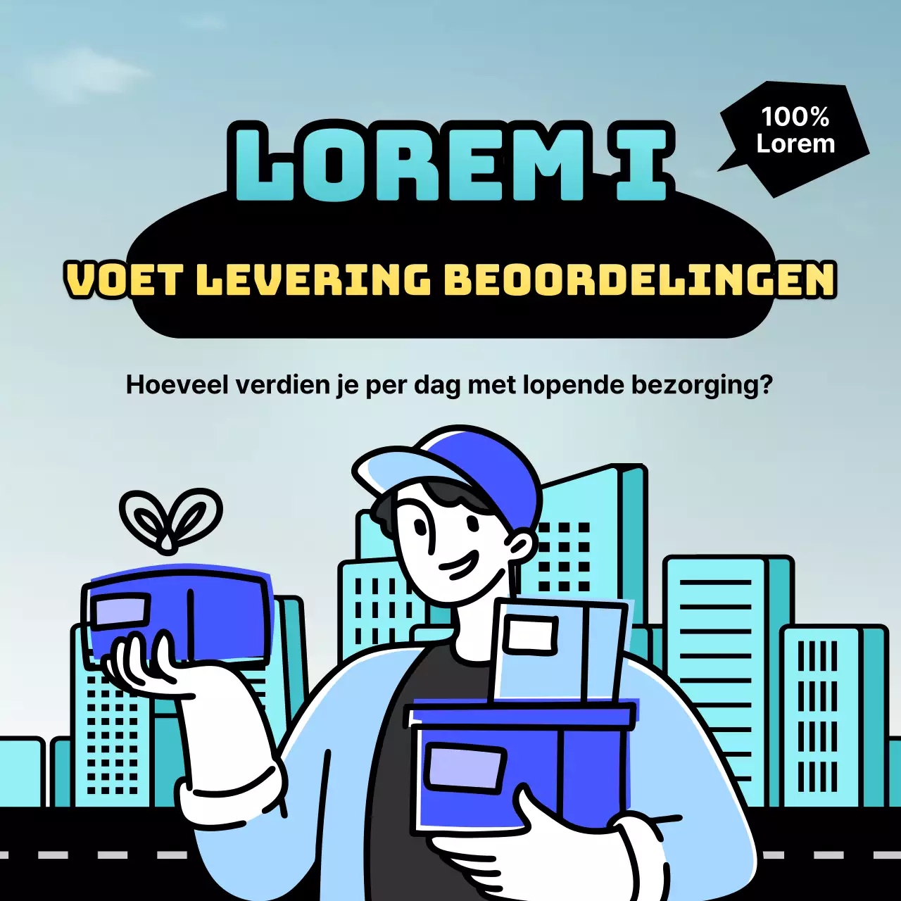 Evaluatie van DeliveryConnect over bezorging te voet in het stadsbeeld