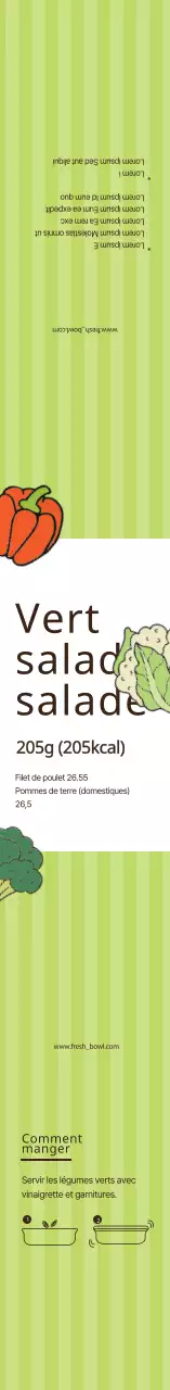 Étiquette verte illustrée pour salade Greenscissors