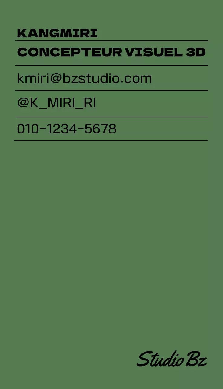 Design épuré avec texte dans des couleurs calmes et élégantes