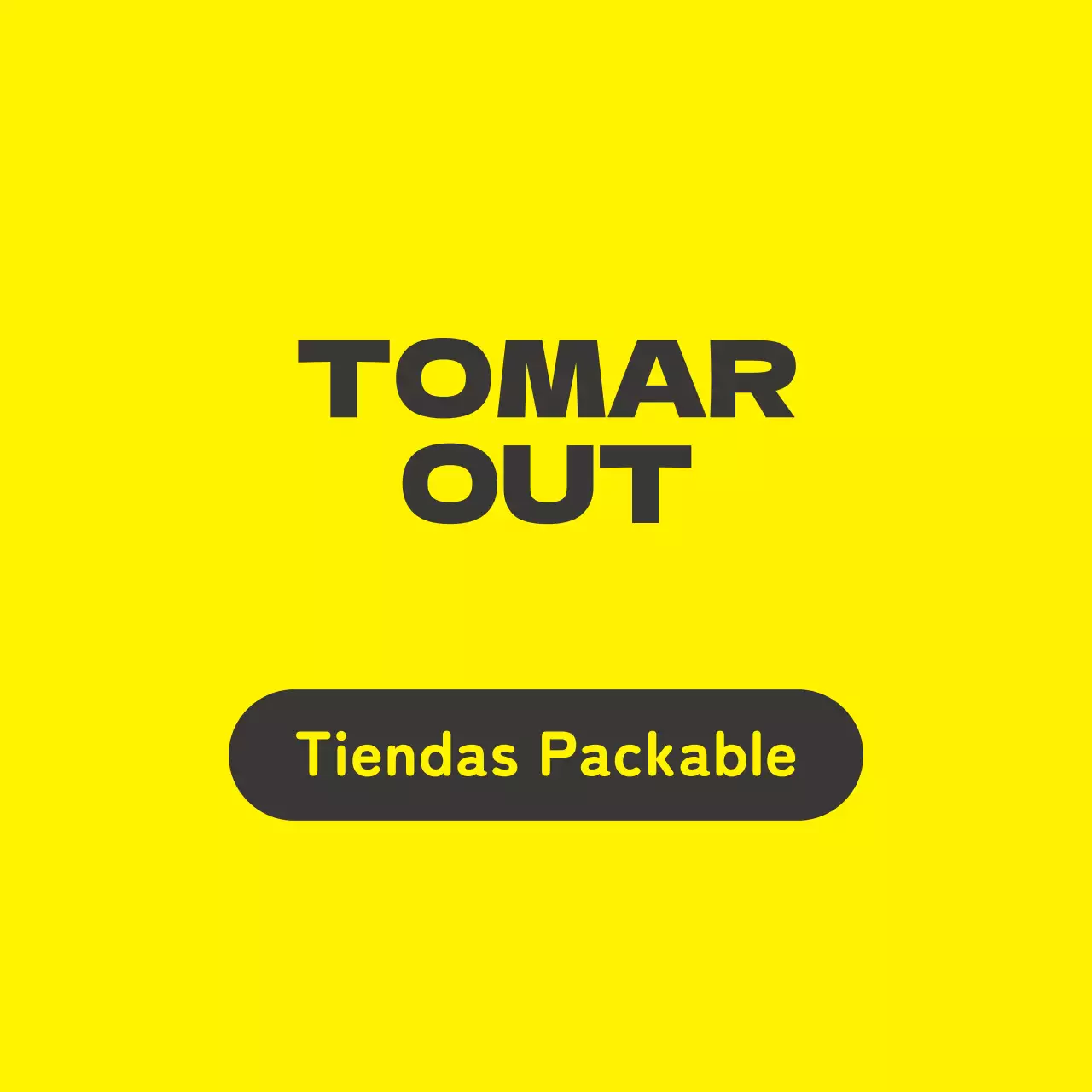 Etiqueta amarilla, negra e ilustrada que se puede empaquetar en la tienda