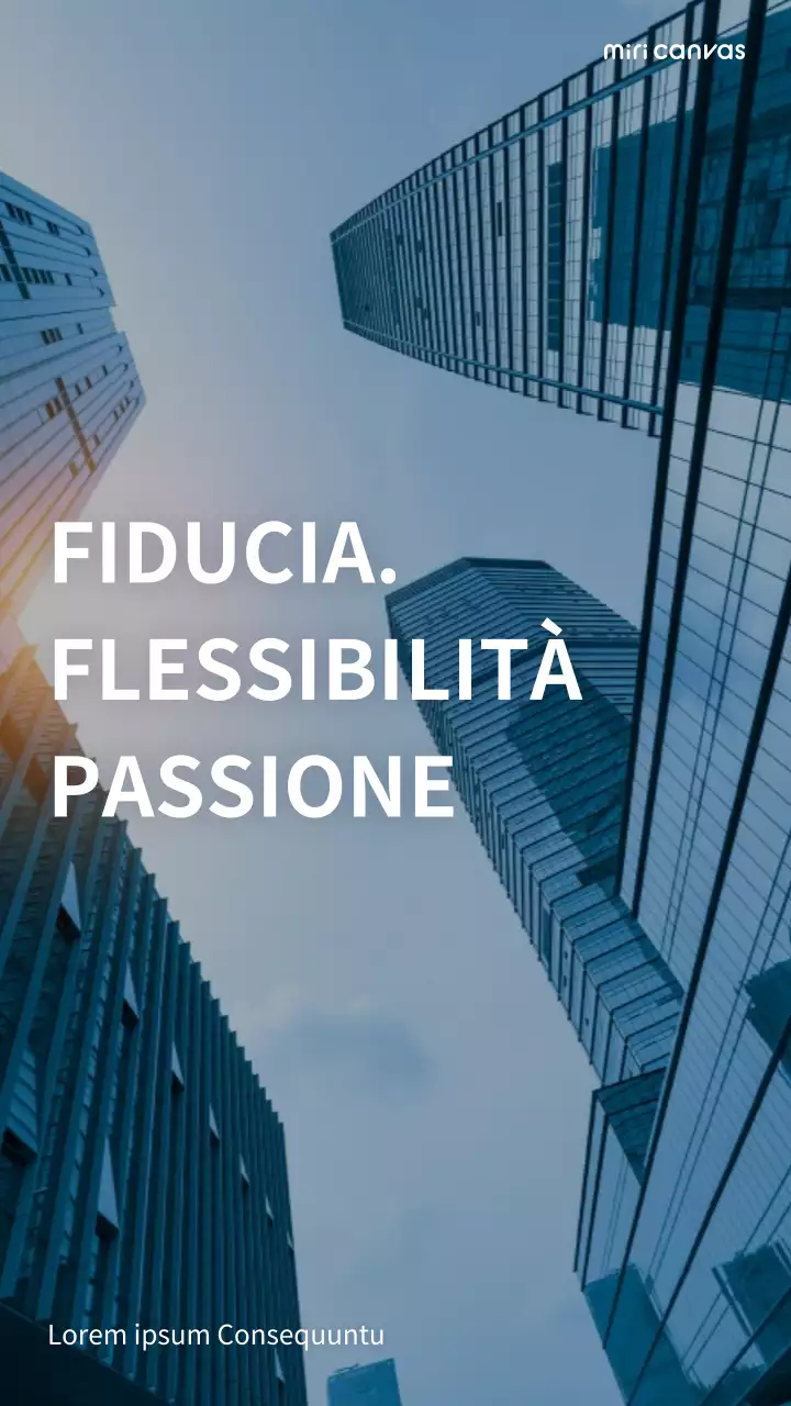 Slogan aziendale su sfondo nero