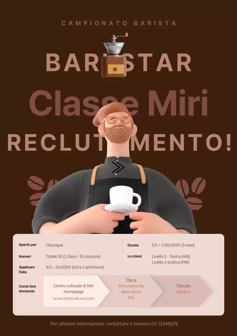 Brown's 3D Concept cerca studenti baristi di caffè