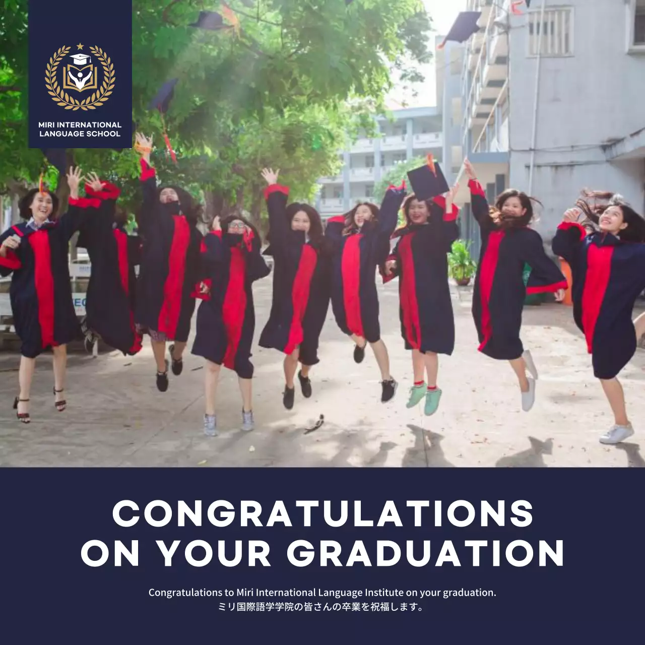 黒 オシャレ 卒業式 ポスター SNS投稿 正方形