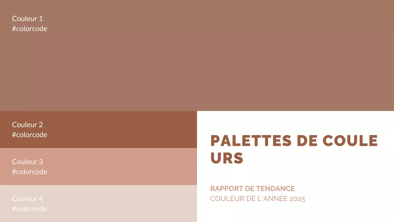 document de rapport sur les tendances modernes brunes