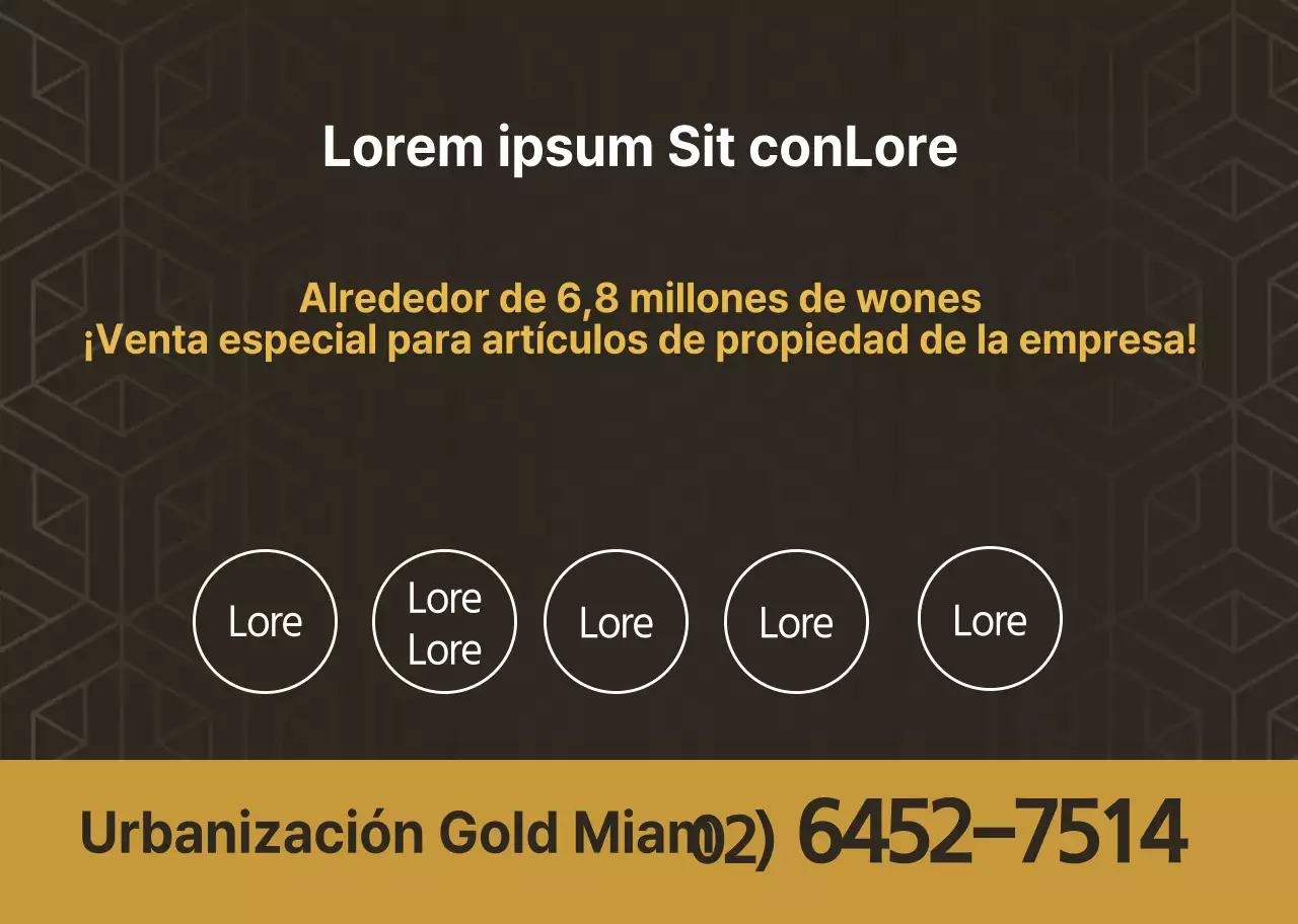 Promocione su propiedad de lujo en oro marrón