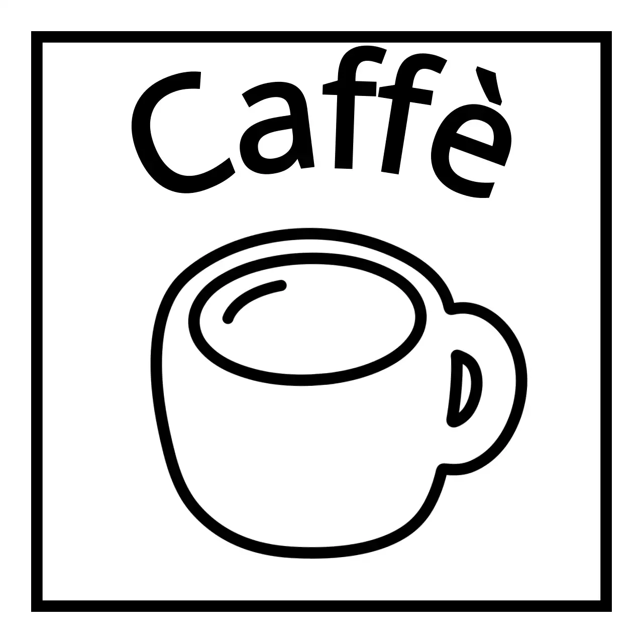 Semplice illustrazione a linee nere di vari oggetti e animali