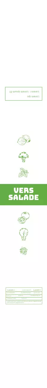 Groen schoon geïllustreerde sla-etiketten