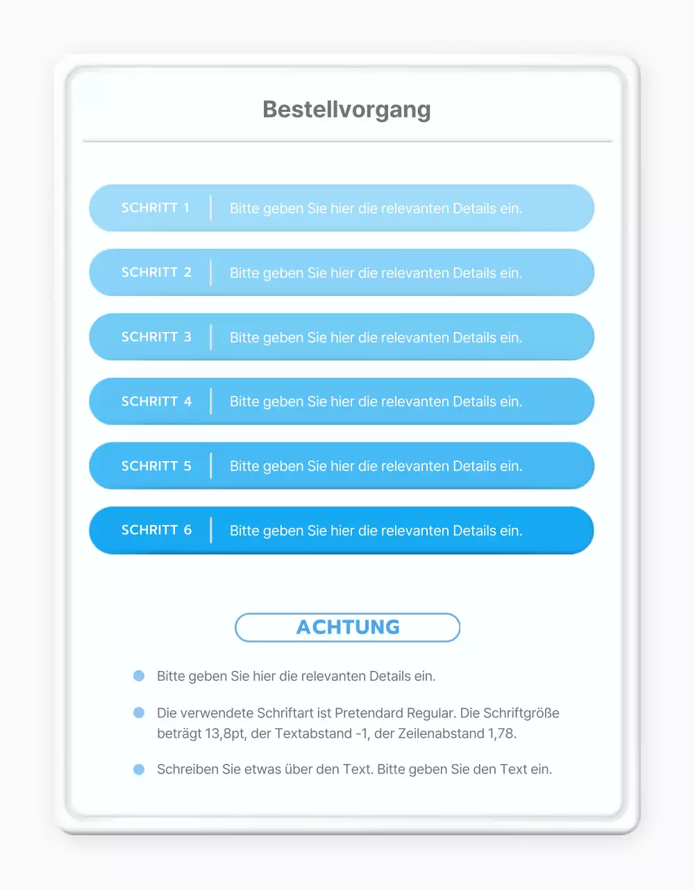 So verwenden Sie den hellblauen Standardstil für Einkaufszentren