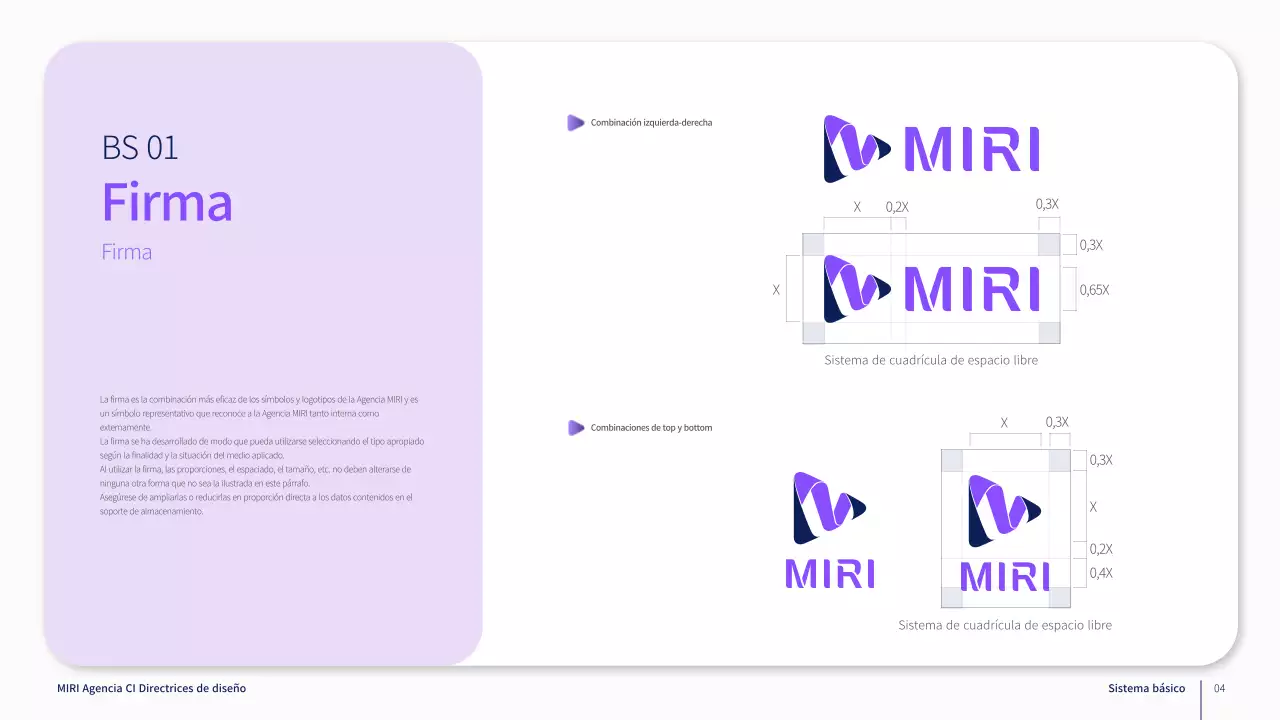 Directrices de la marca corporativa en morado