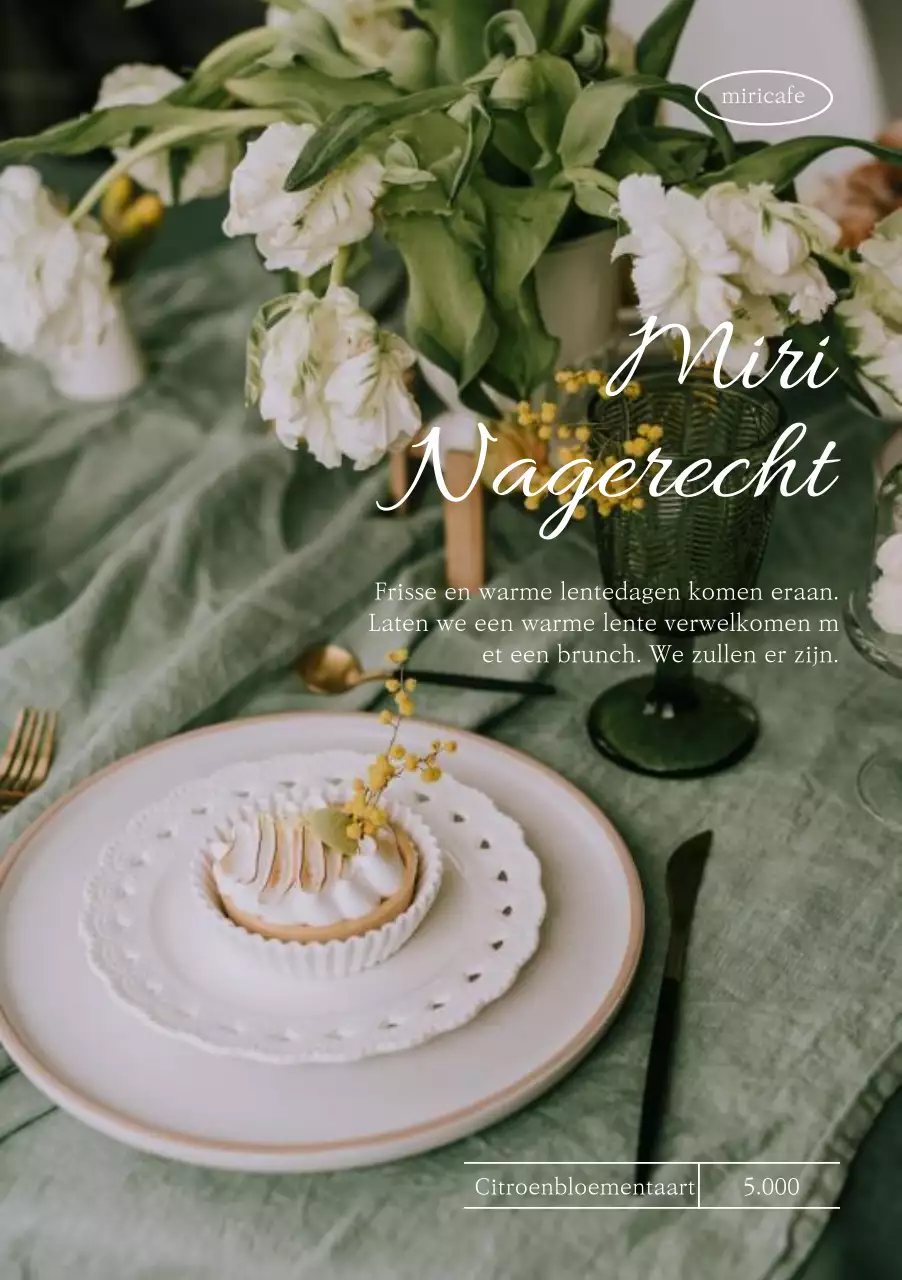 Desserts met een warm lentethema