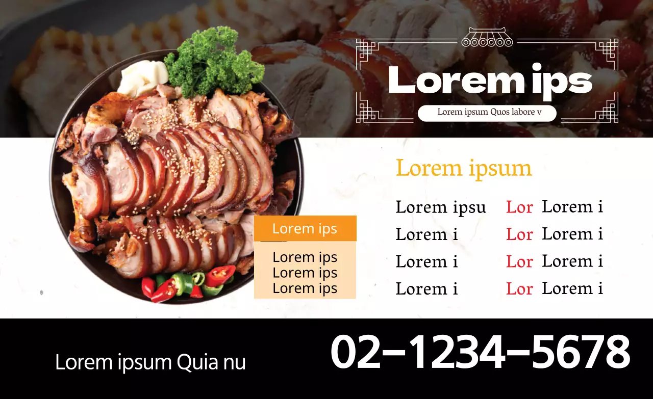 Schwarzes Foto unterstreicht das Menü "Saubere Schweinefüße" des Restaurants