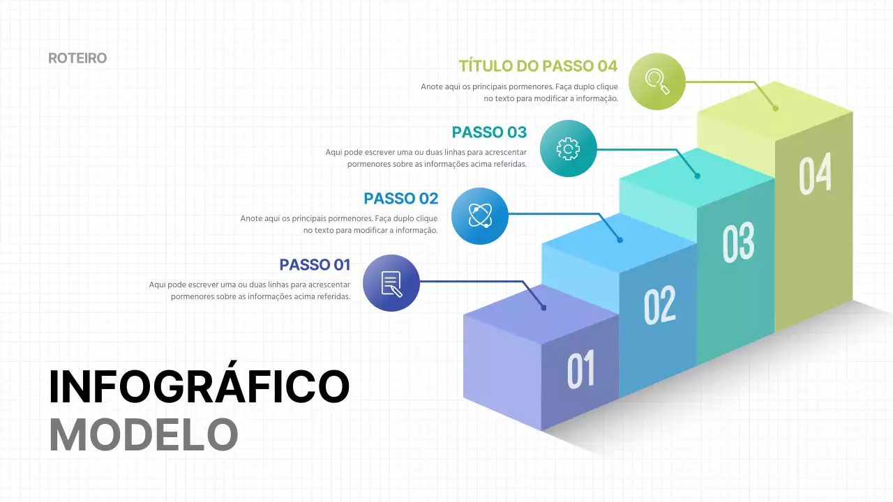 Uma infografia de gráfico em cascata com um conceito simples