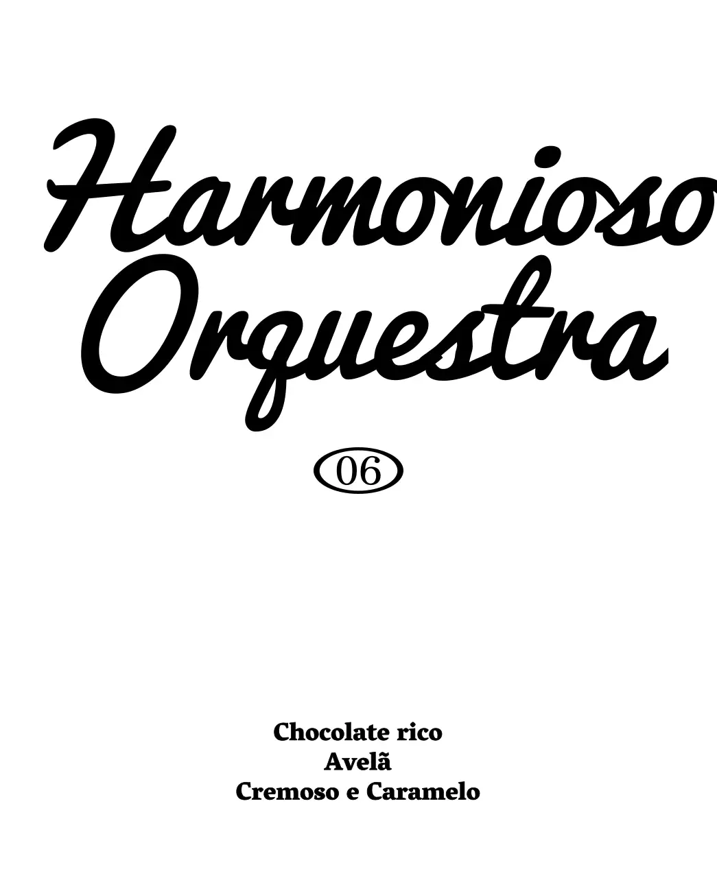 Café com toques de cursivo preto