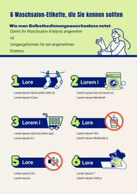 Grafik Waschsalon mit lindgrünen und blauen Zahlen