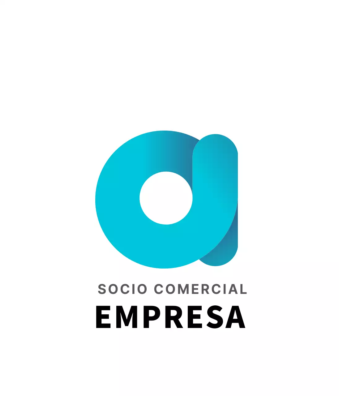 Logotipo corporativo en blanco y azul