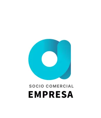Logotipo corporativo en blanco y azul