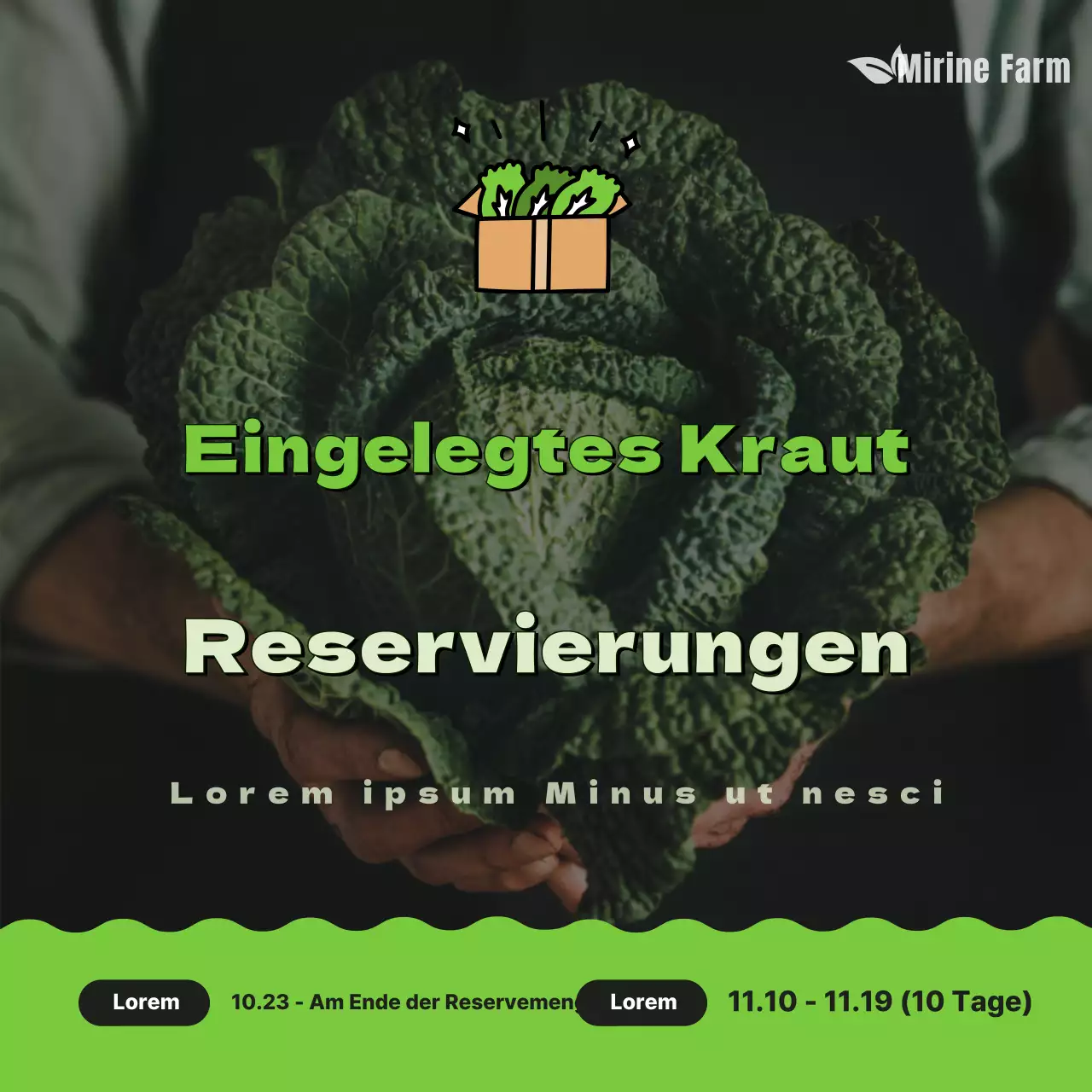 So reservieren Sie Ihren grünen, süßen Sauerkrautkohl