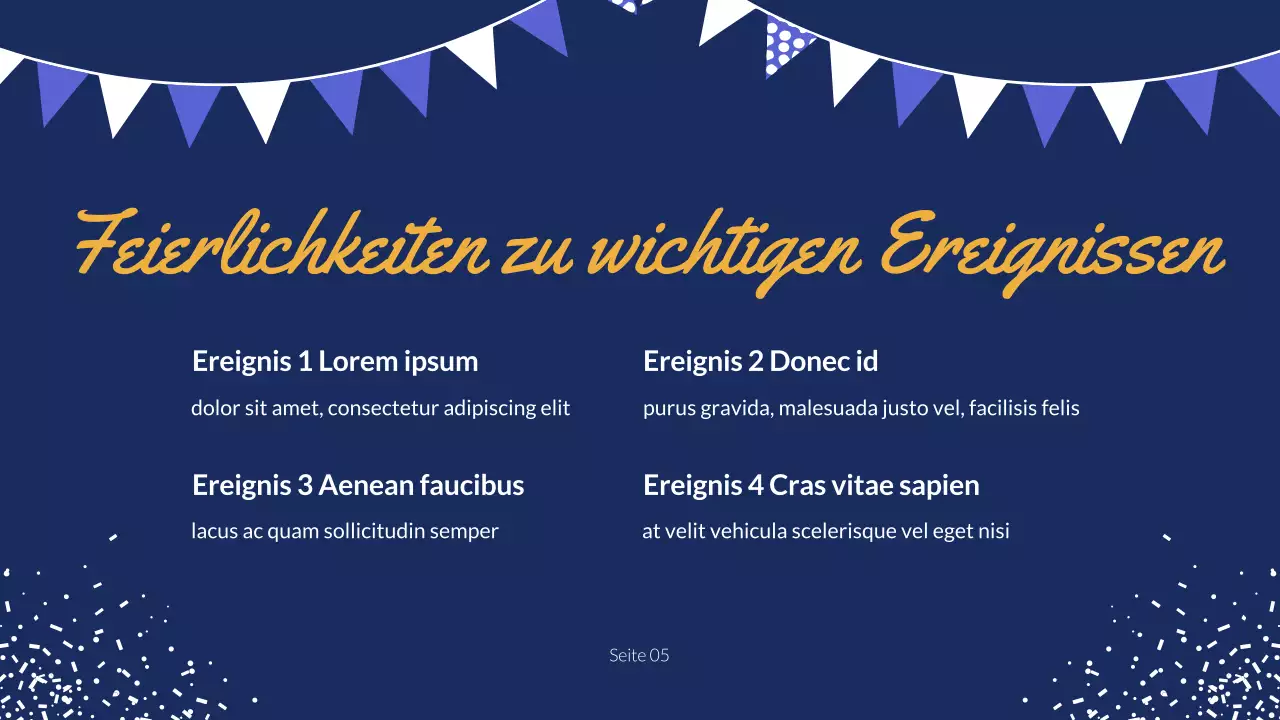 Navy Festliche Neujahrs-Rückblicks-Präsentation